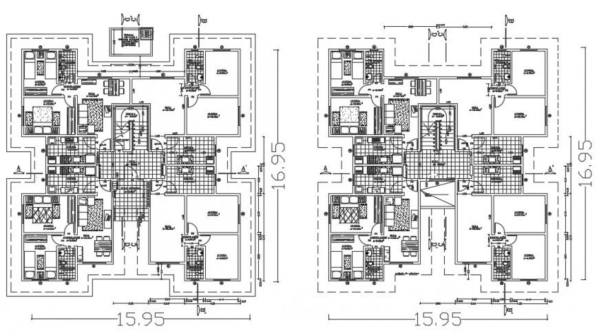 2d cad drawing of flat elevation plan autocad software