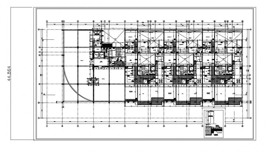 2d cad drawing of flat elevation view auto cad software