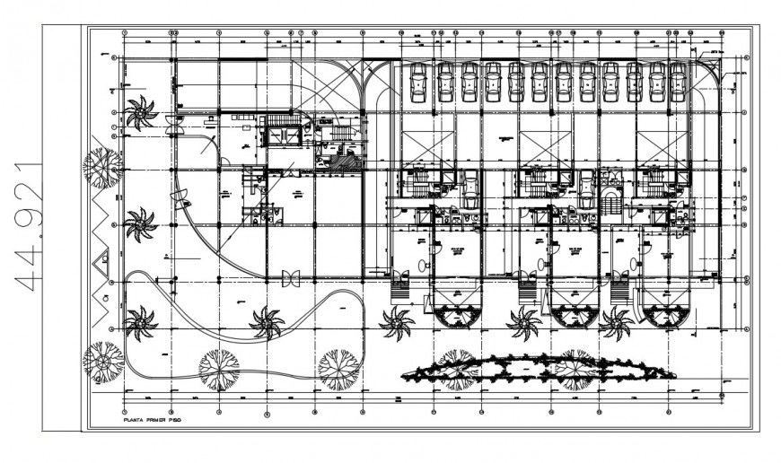 2d cad drawing of flat top view elevation autocad software