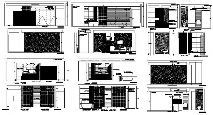 2d cad drawing of floor brick toilet elevation autocad software