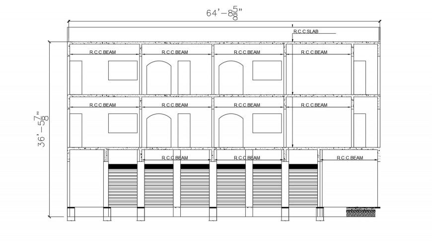 2d cad drawing of floor elevation room autocad software