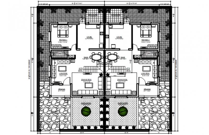 2d cad drawing of floor plan 2 autocad software