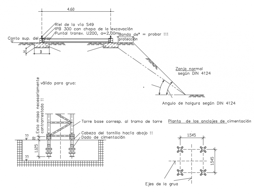 2d cad drawing of foundation detail auto cad software