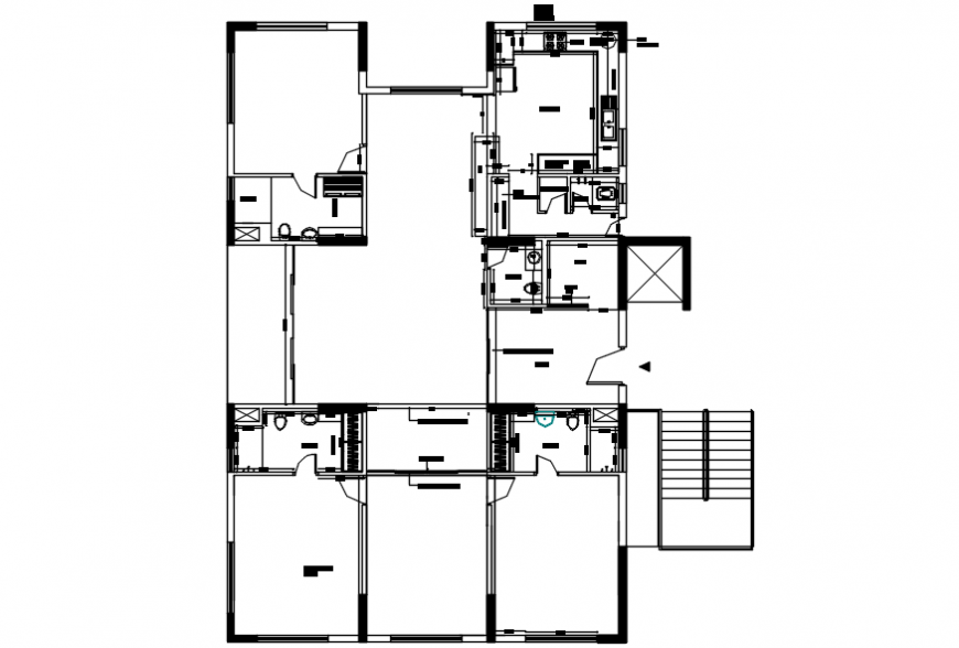2d cad drawing of furniture layout AutoCAD software
