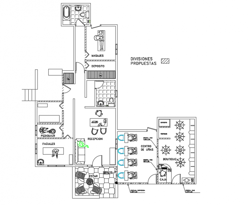 2d cad drawing of furniture layout hatch autocad software