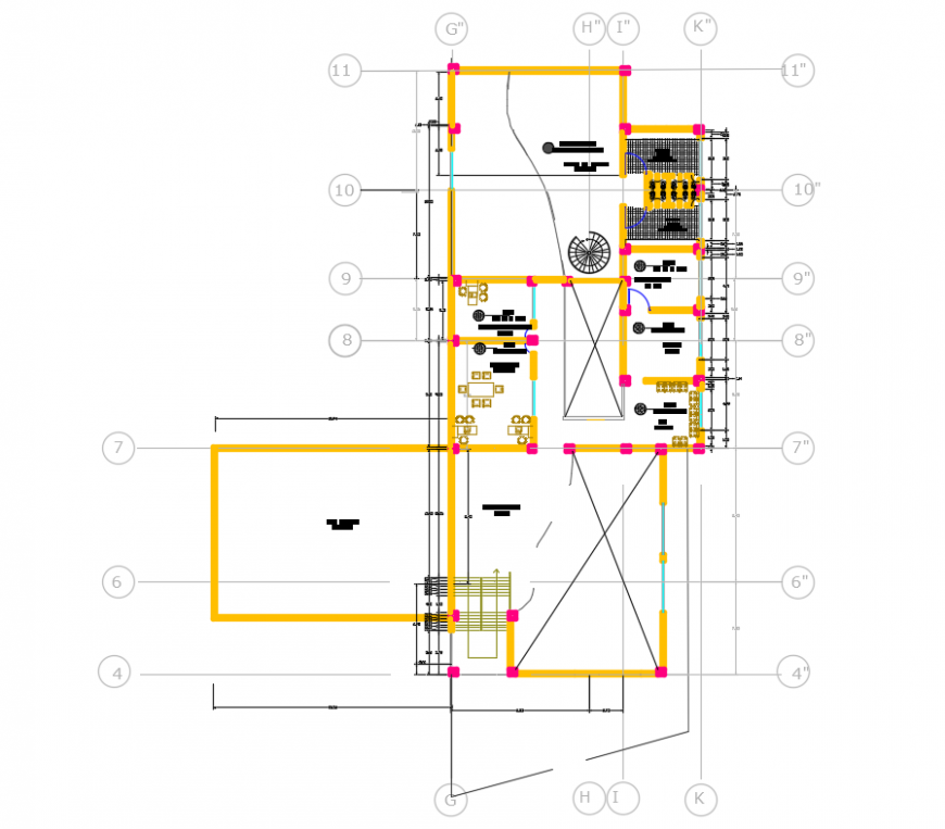 2d cad drawing of furniture layout industrial autocad software