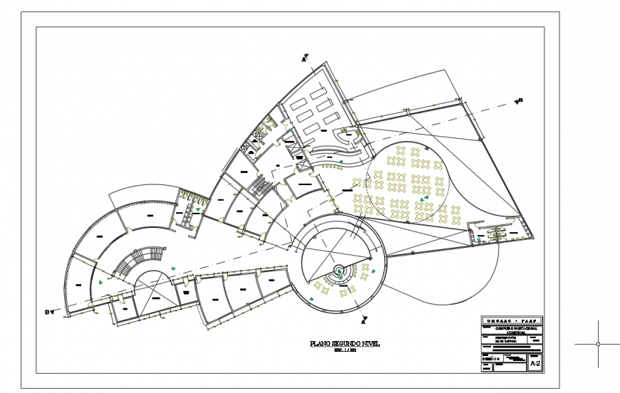 2d cad drawing of furniture layout of plan AutoCAD software
