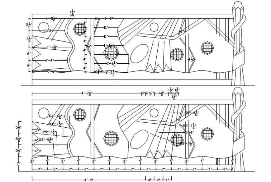 2d cad drawing of furniture layout plan of Auto CAD software