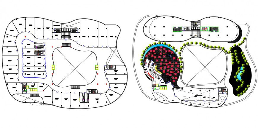 2d cad drawing of garden layout exterior elevation autocad software