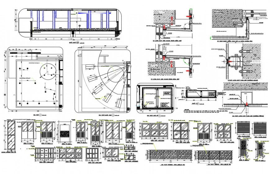 2d cad drawing of glass sliding window elevation AutoCAD software