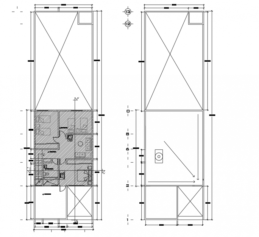 2d cad drawing of hatch layout autocad software