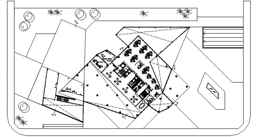 2d cad drawing of hatching without done hotels autocad software