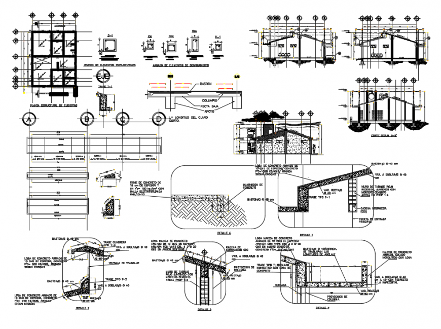 2d cad drawing of health house section auto cad software