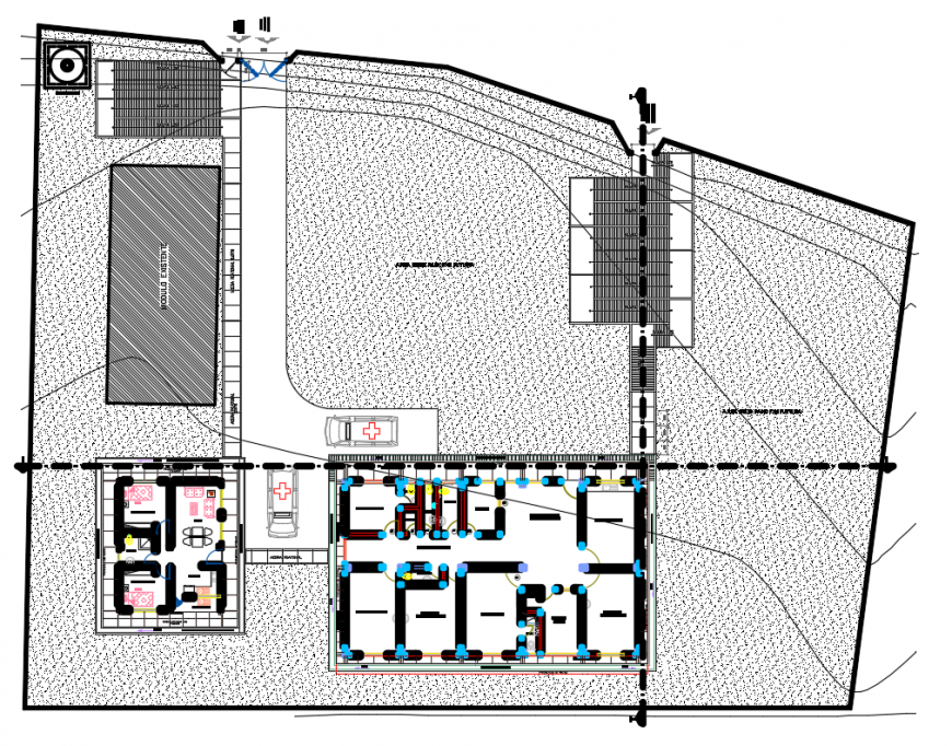 2d cad drawing of health post level autocad software