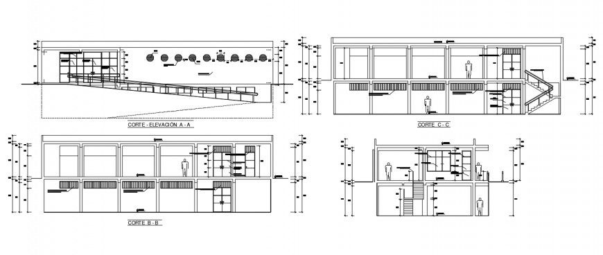 2d cad drawing of historian muesuem elevation autocad software