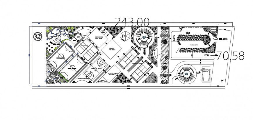 2d cad drawing of holiday complex autocad software