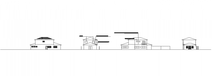 2d cad drawing of home elevation auto cad software