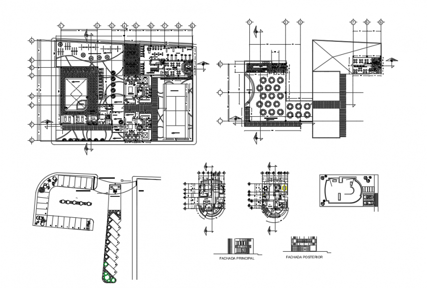 2d cad drawing of horizontal office elevation auto cad software