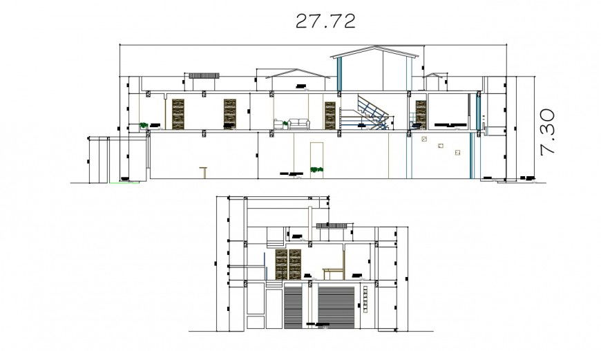2d cad drawing of hostel one-star autocad file