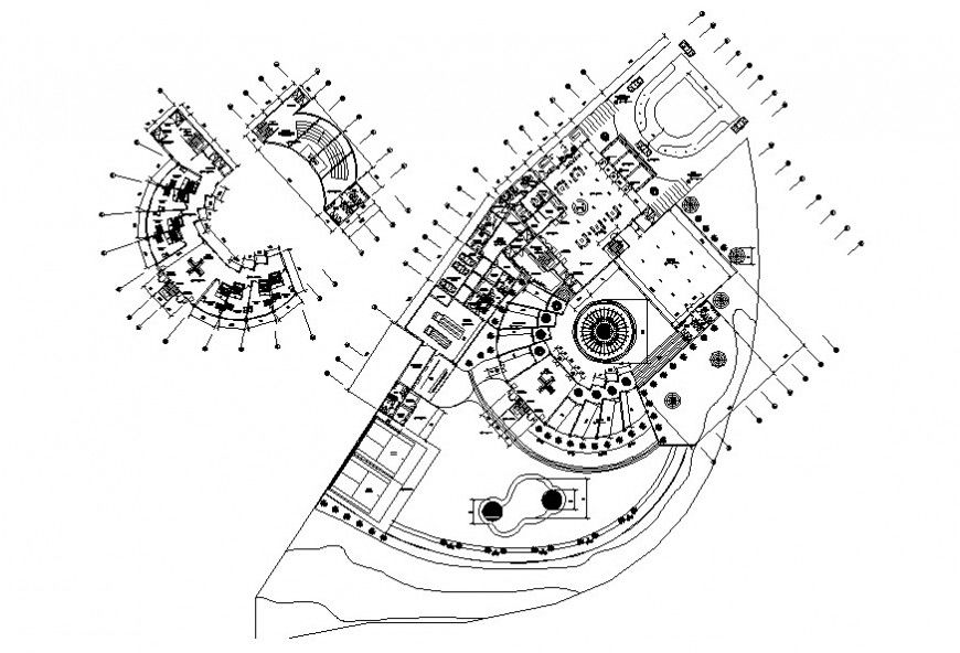 2d cad drawing of hotel elevation file autocad software