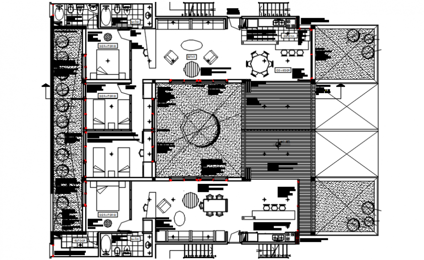 2d cad drawing of hotel room autocad software