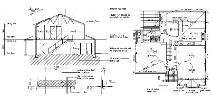 2d cad drawing of house bedroom exterior autocad software