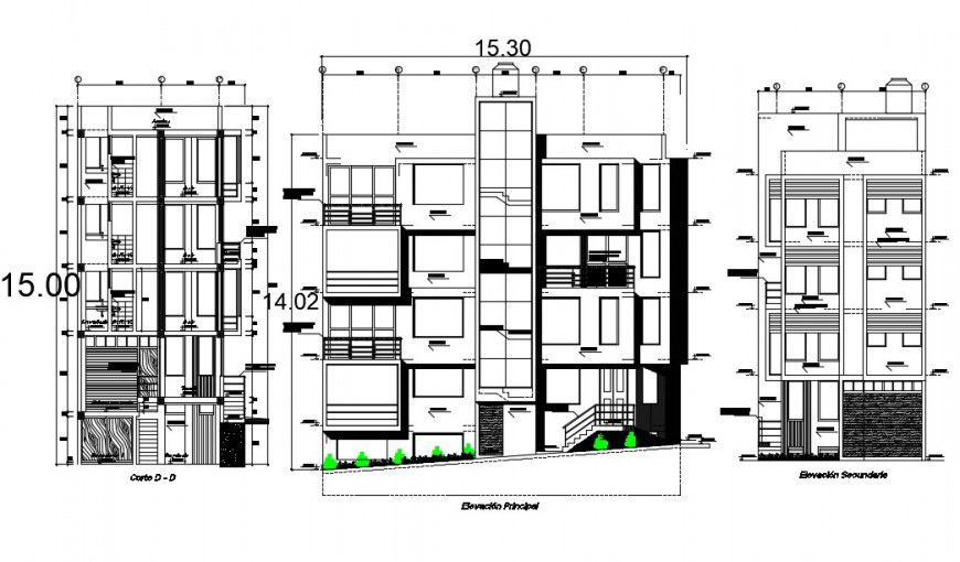 2d cad drawing of house exterior autocad software