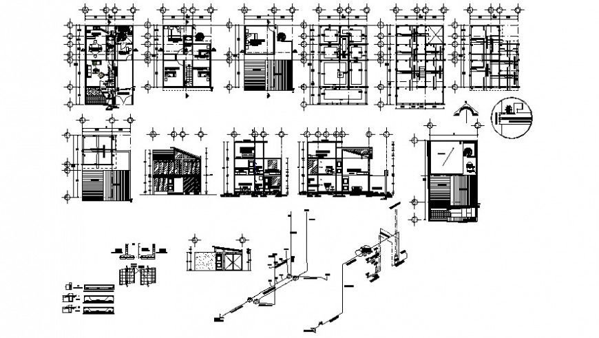 2d cad drawing of house plan elevation auto cad software