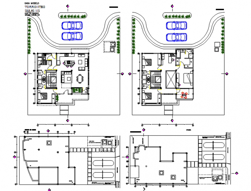 2d Cad drawing of house project