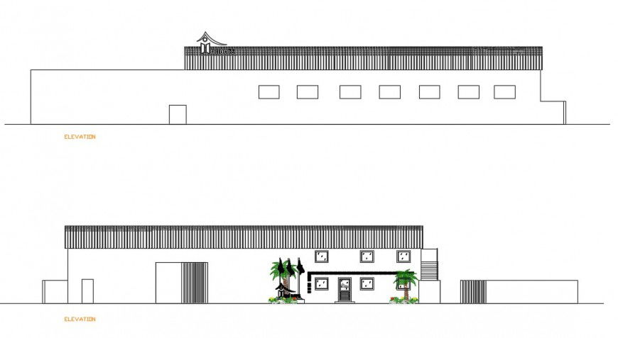 2d cad drawing of indoor factory layout exterior AutoCAD software