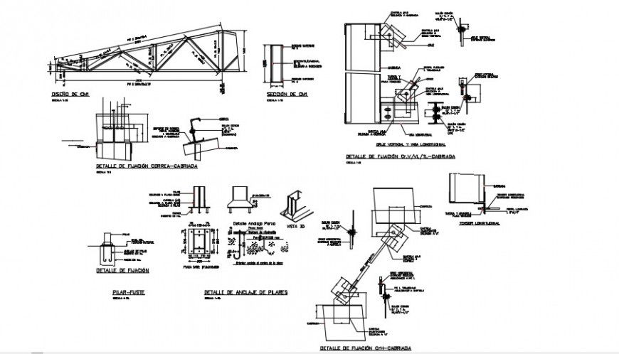 2d cad drawing of industrial  section autocad software