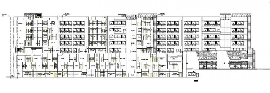 2d Cad drawing of industrial building detail