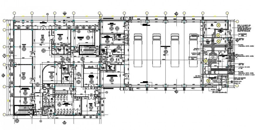 2d cad drawing of industrial warehouse AutoCAD file