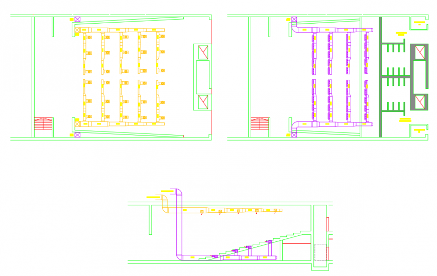 2d cad drawing of installation section autocad software