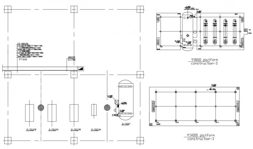 2d cad drawing of instrument construction platform autocad file
