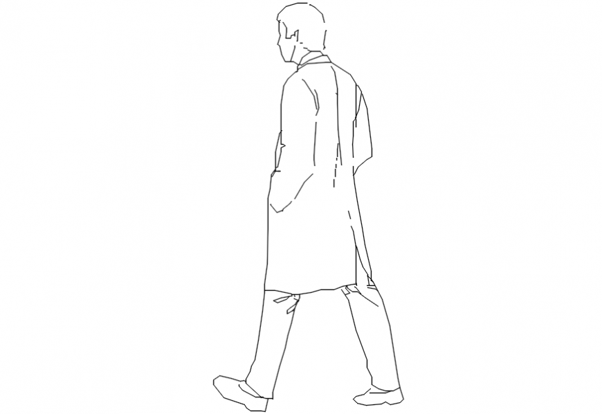 2d cad drawing of jacket old man Autocad software.