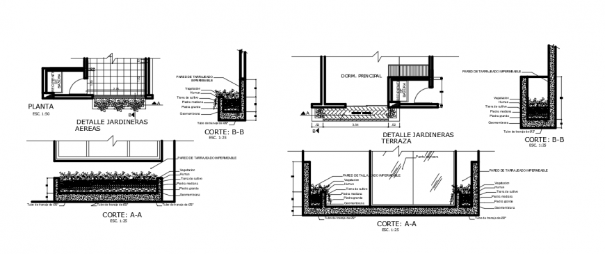 2d cad drawing of Jardines detail auto cad software