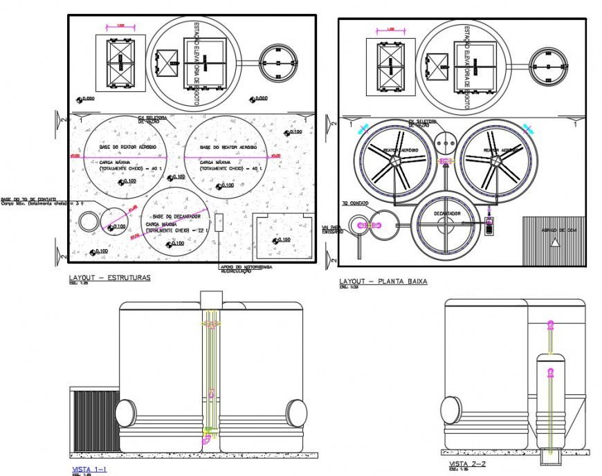 2d cad drawing of layout construction panel autocad file