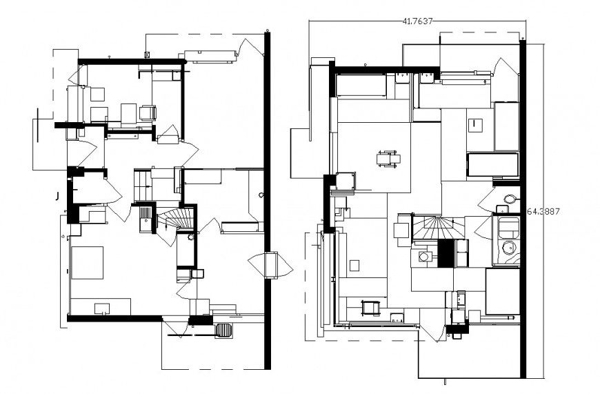2d cad drawing of layout plan dwg file