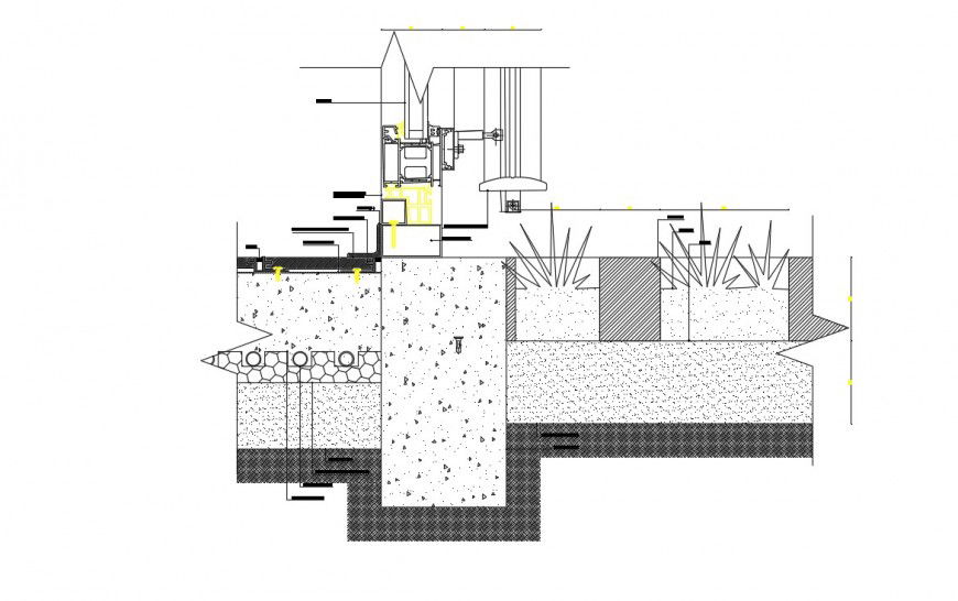 2d cad drawing of library construction autocad software