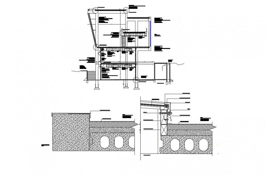 2d cad drawing of library elevation 2 autocad software