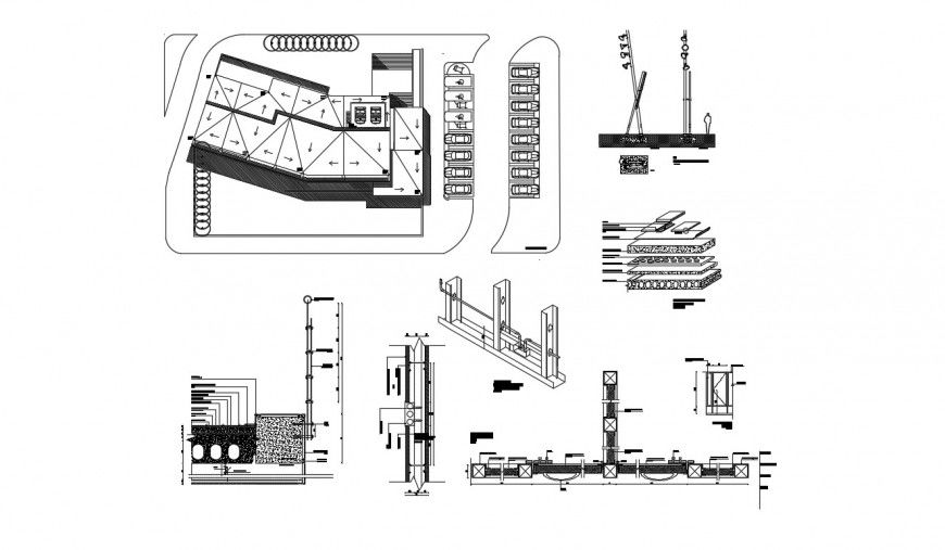 2d cad drawing of library route elevation autocad software
