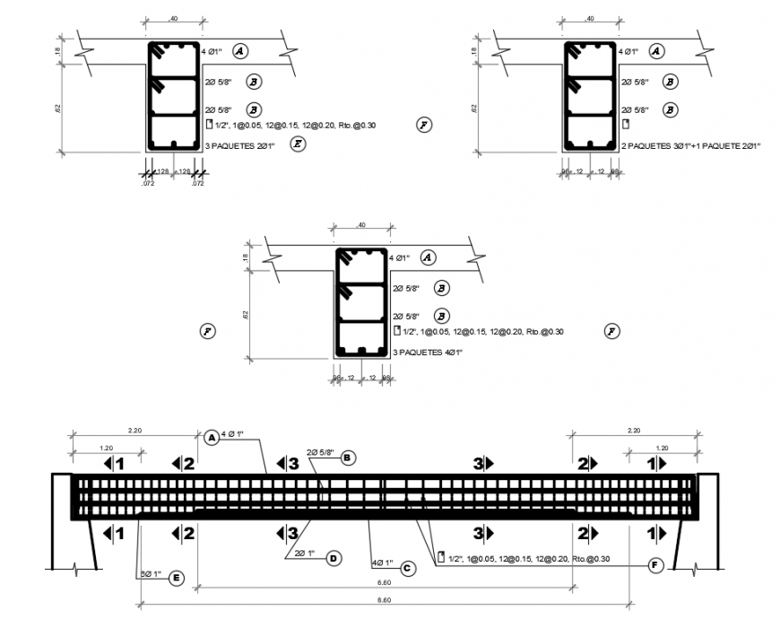 2d cad drawing of long-closed bridge auto cad software