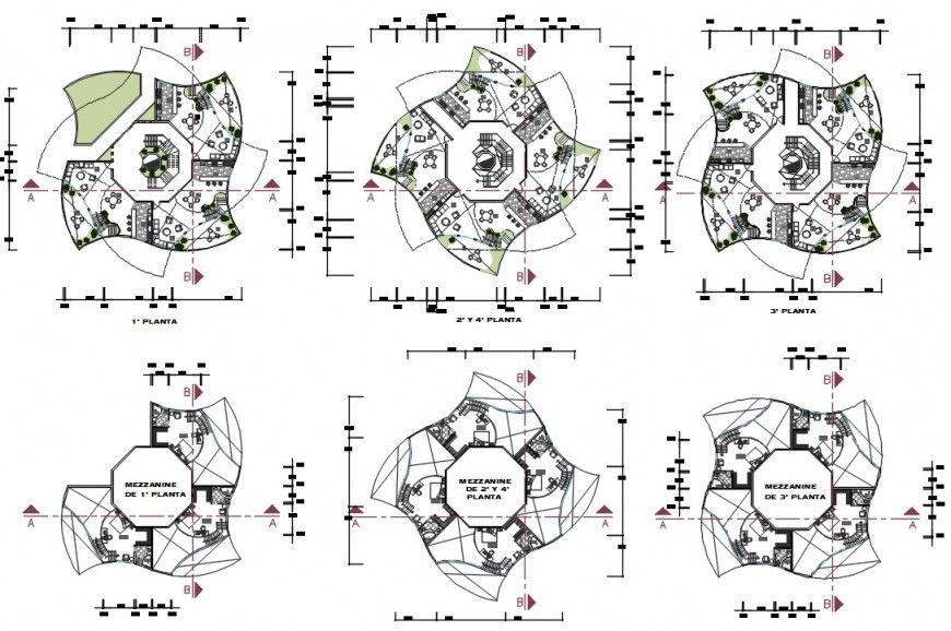 2d cad drawing of long route design house elevation auto cad software