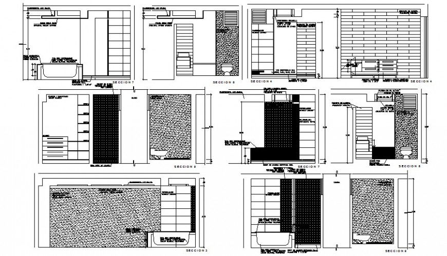 2d cad drawing of luxury toilet room auto cad software