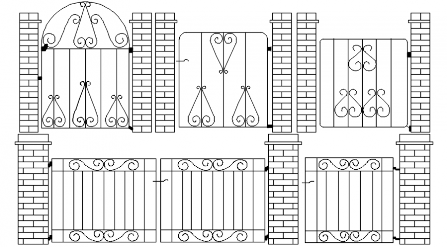2d cad drawing of main door 3 Auto CAD software