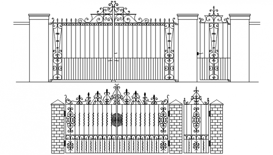 2d cad drawing of main door 5 Auto CAD software