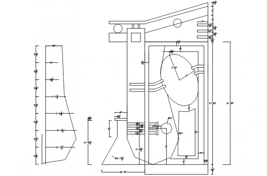 2d cad drawing of main door Auto CAD software
