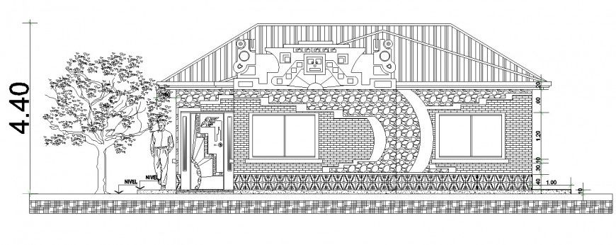 2d cad drawing of main door elevation autocad software