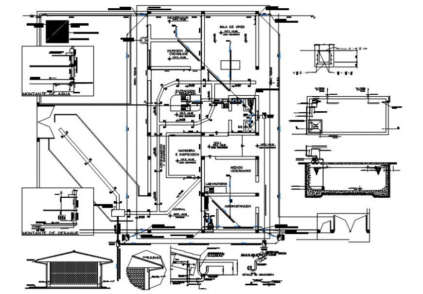 2d cad drawing of medical school elevation autocad software
